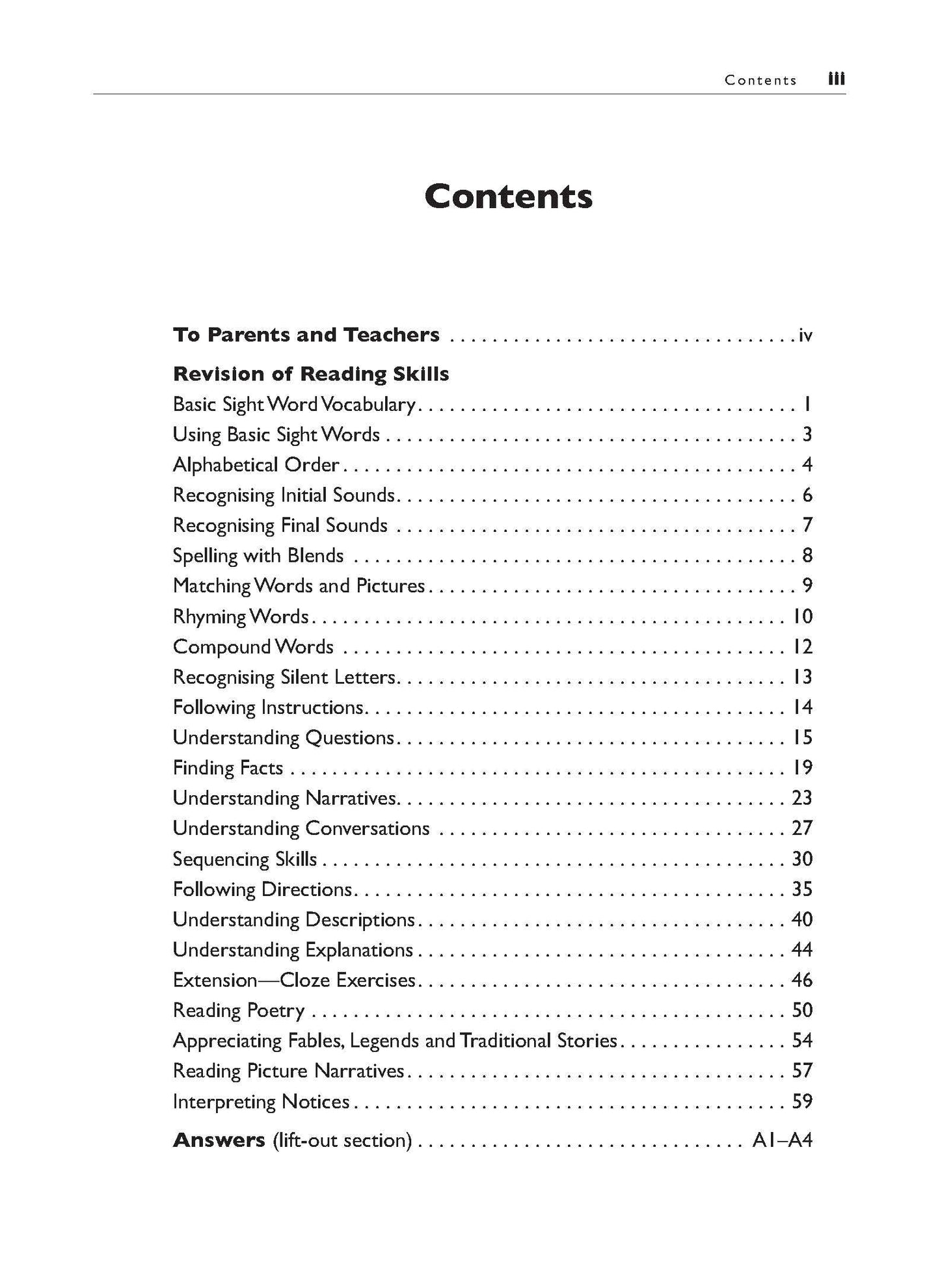 Excel Basic Skills - Reading and Comprehension Years 1-2
