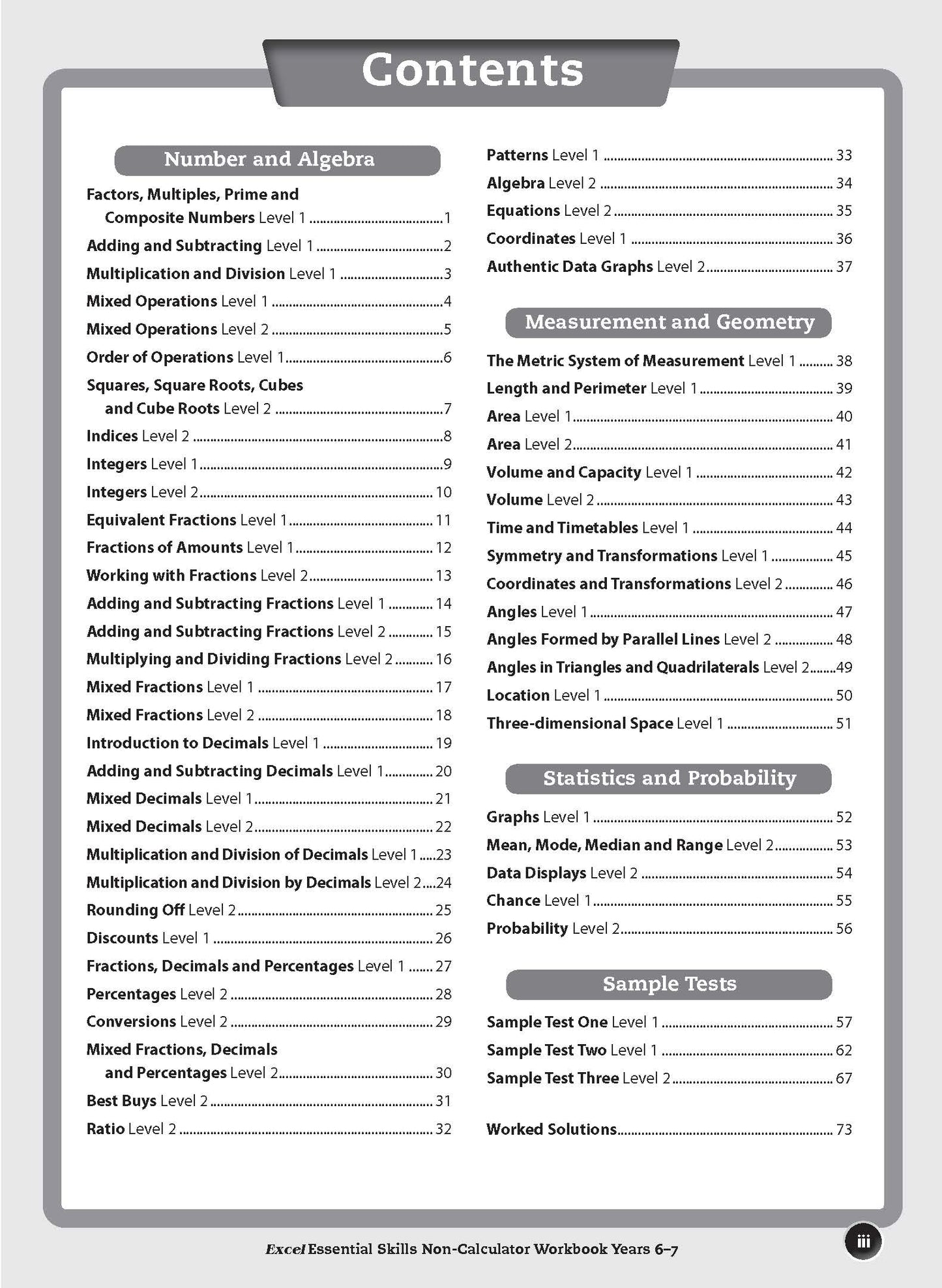 Excel Essential Skills - Calculator Workbook Years 6-7