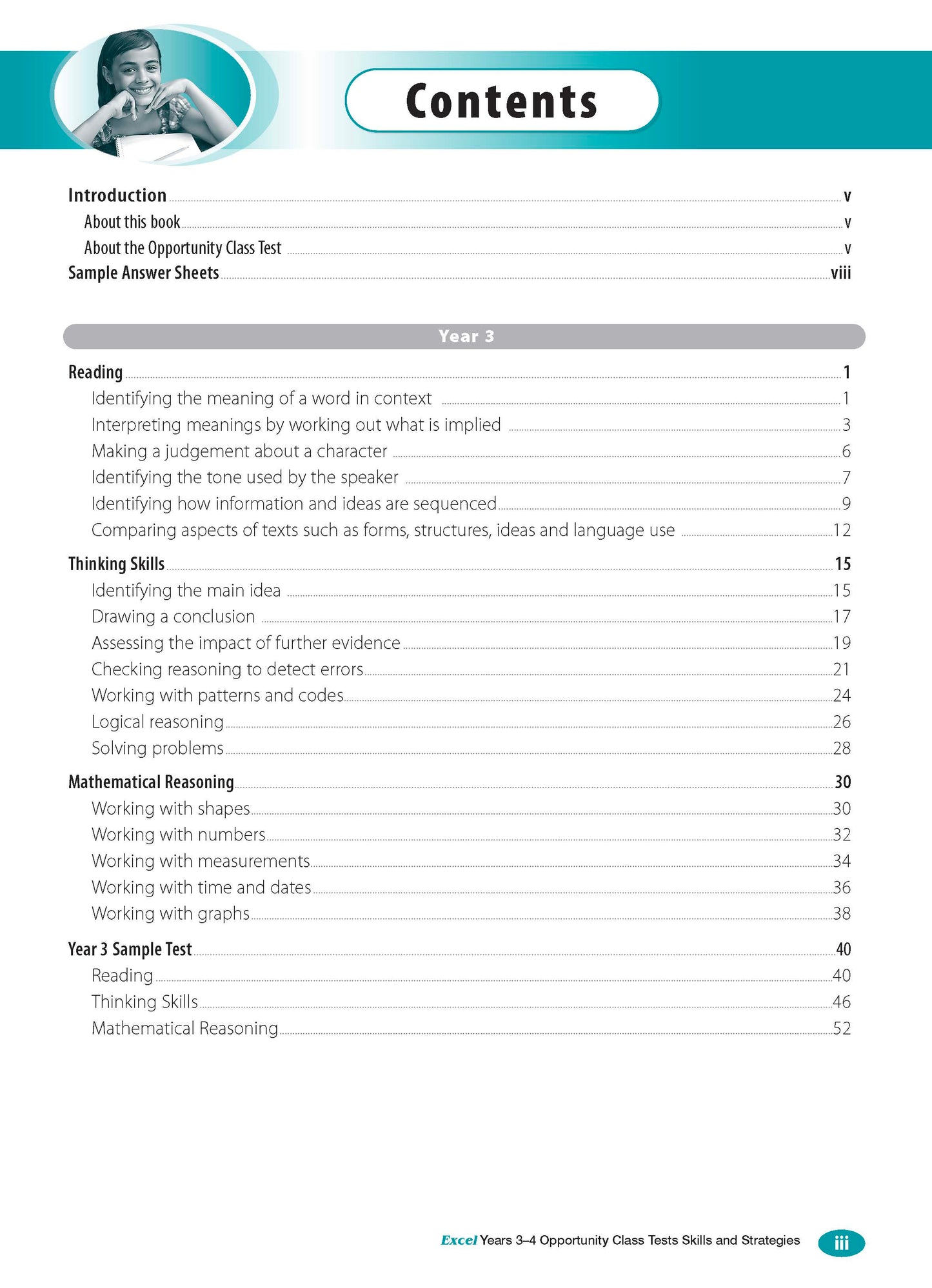 Excel Test Skills - Opportunity Class Tests Skills and Strategies Years 3-4