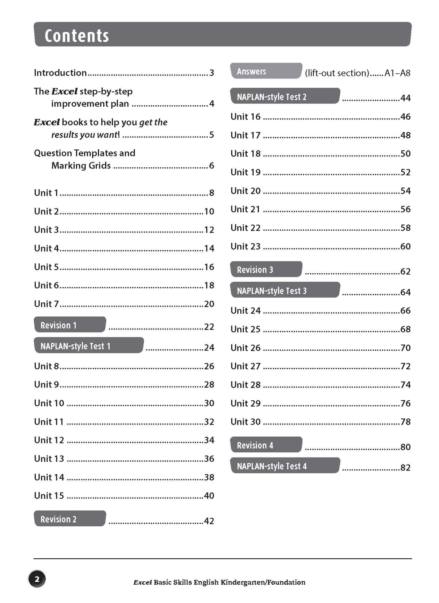 Excel Basic Skills - English Kindergarten/Foundation