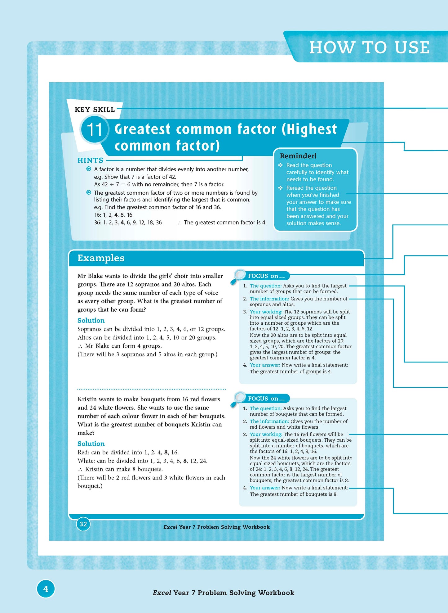 Excel Essential Skills - Problem Solving Workbook Year 7