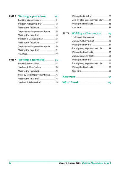 Excel Advanced Skills English Book Pack Year 4