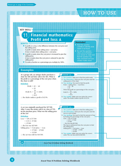 Excel Essential Skills - Problem Solving Workbook Year 8