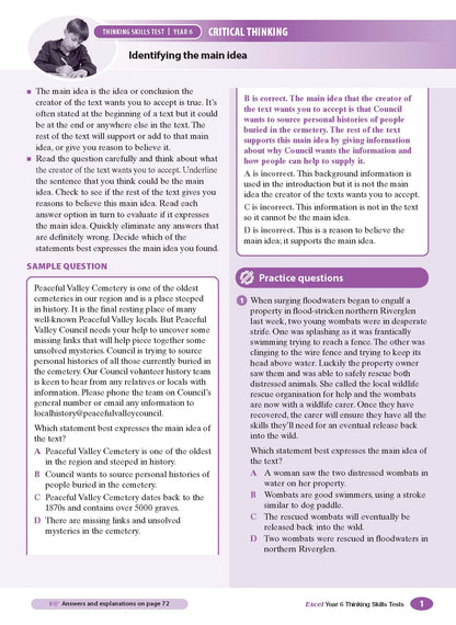 Excel Test Skills - Thinking Skills Tests Year 6