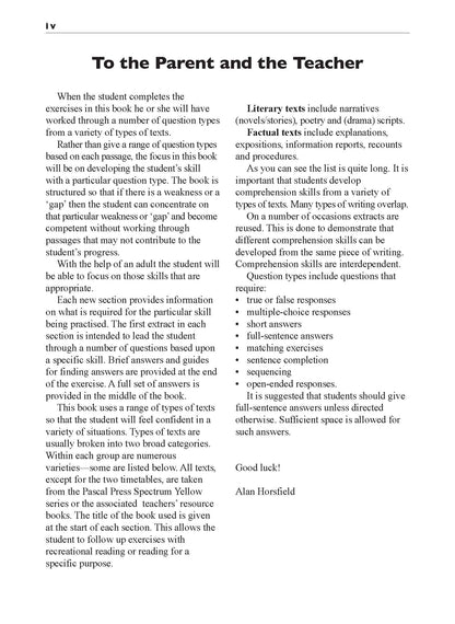 Excel Basic Skills - Comprehension and Written Expression Year 4