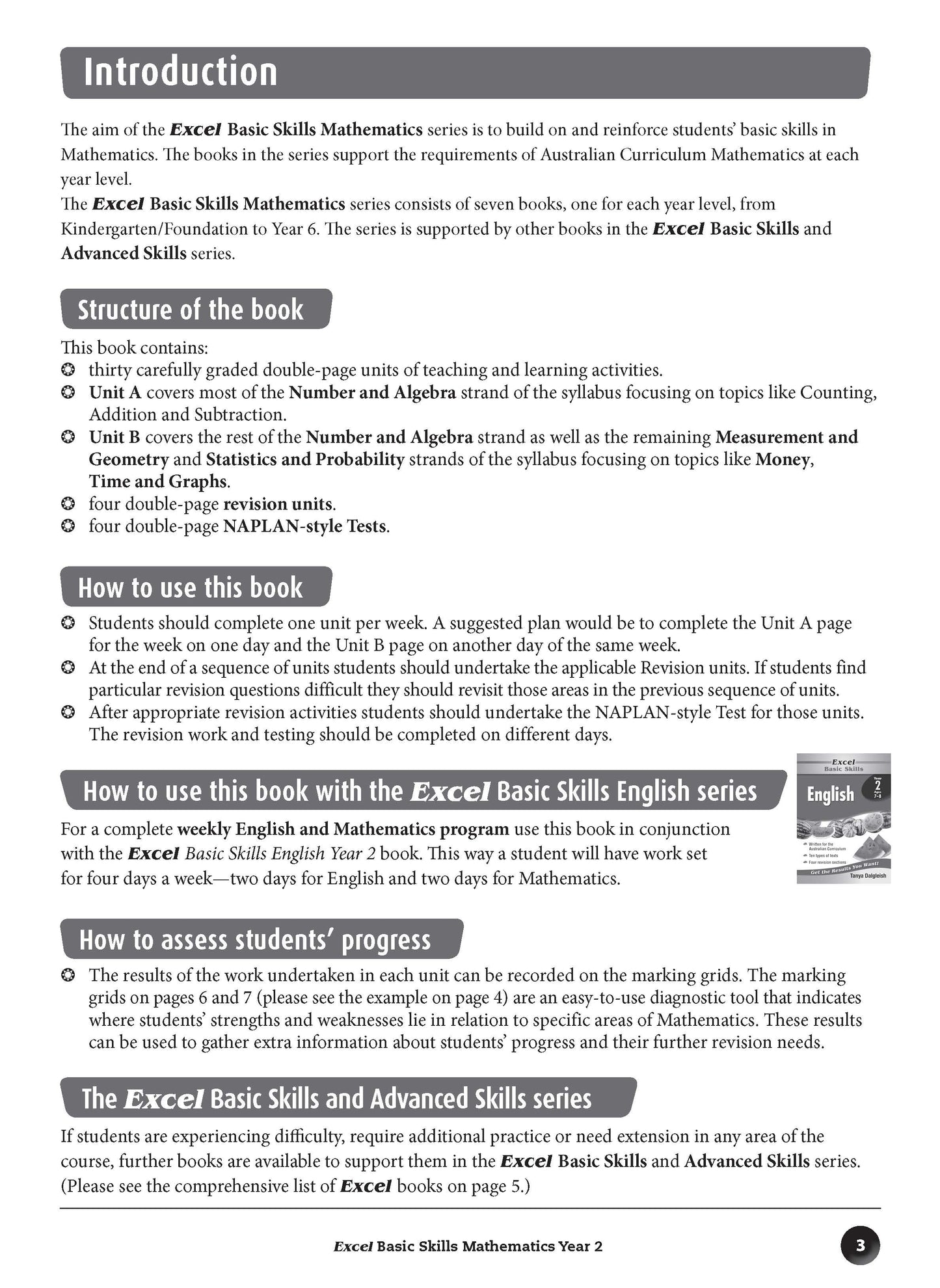 Excel Basic Skills - Mathematics Year 2