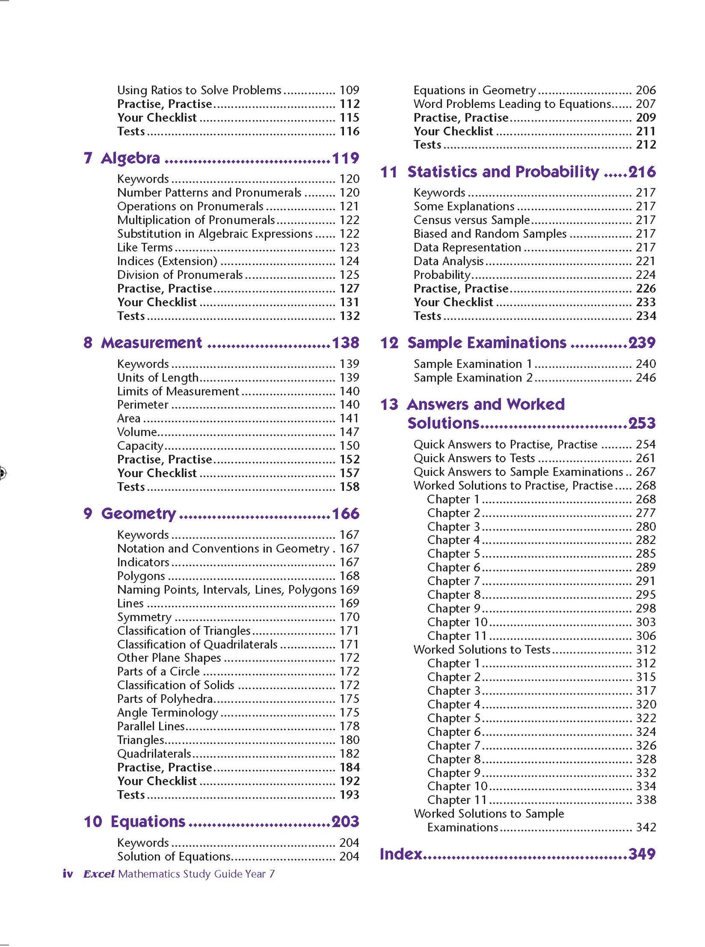 Excel Study Guide - Mathematics Year 7
