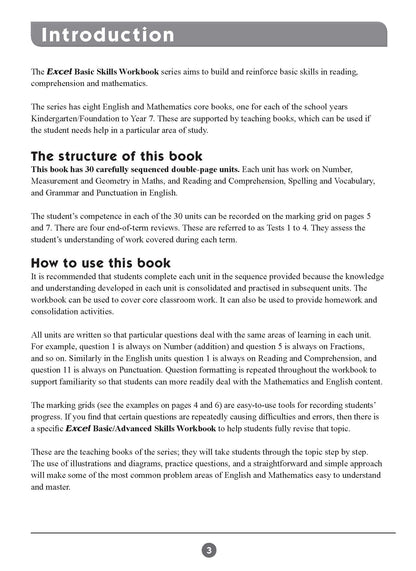 Excel Basic Skills - English and Mathematics Year 1