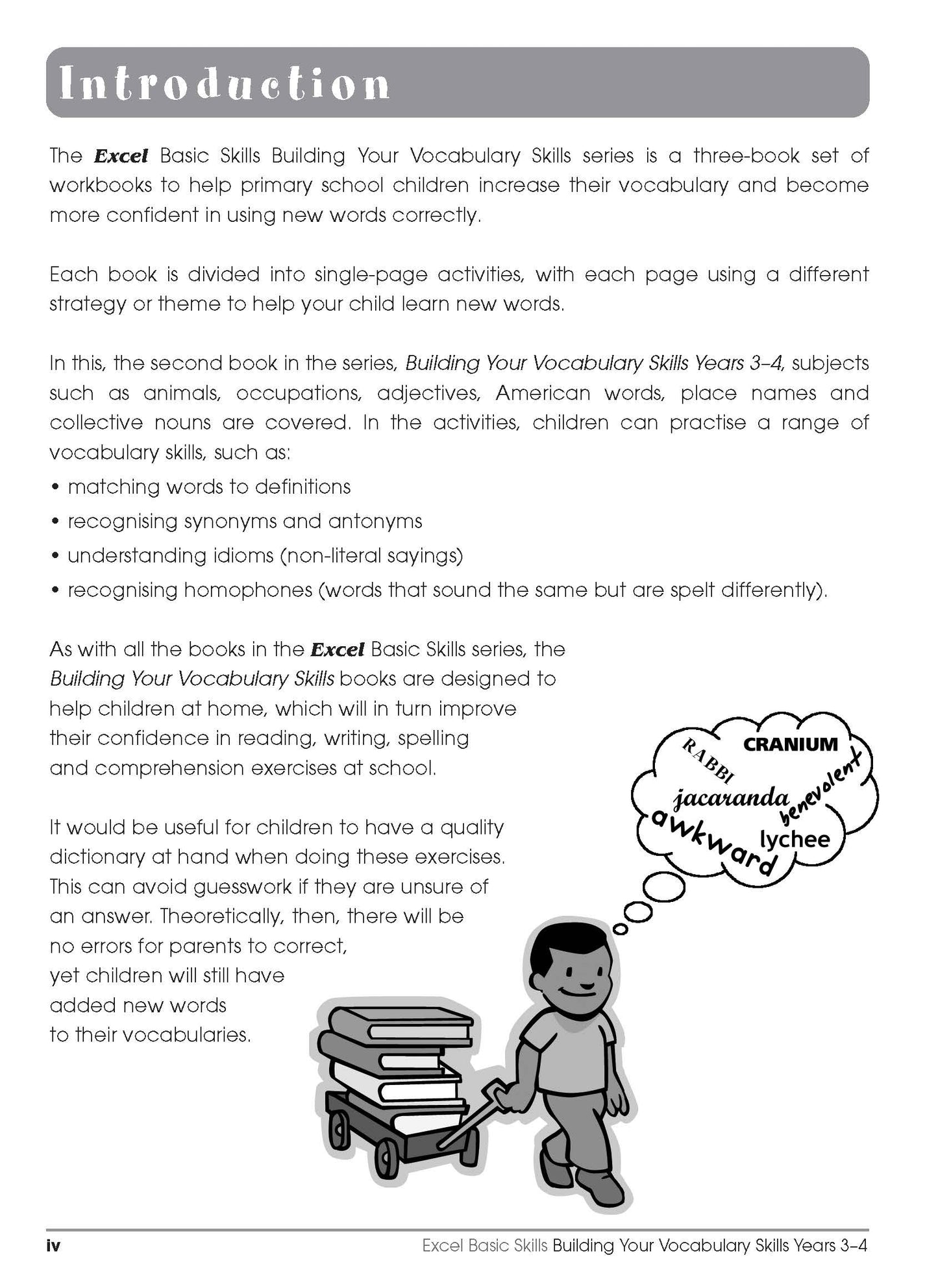 Excel Basic Skills - Building Your Vocabulary Skills Years 3-4