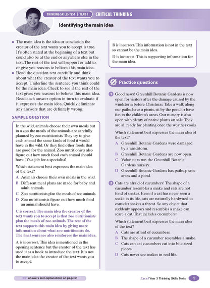 Excel Test Skills - Thinking Skills Tests Year 3