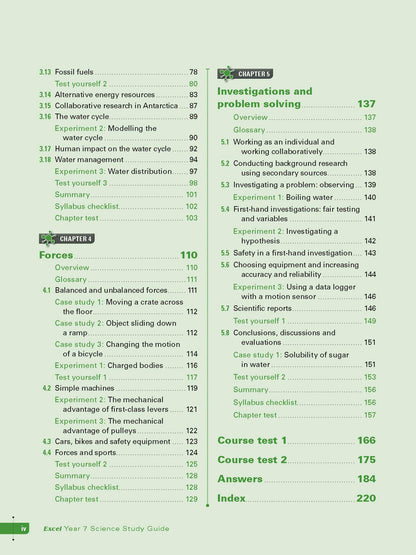 Excel Study Guide - Science Year 7