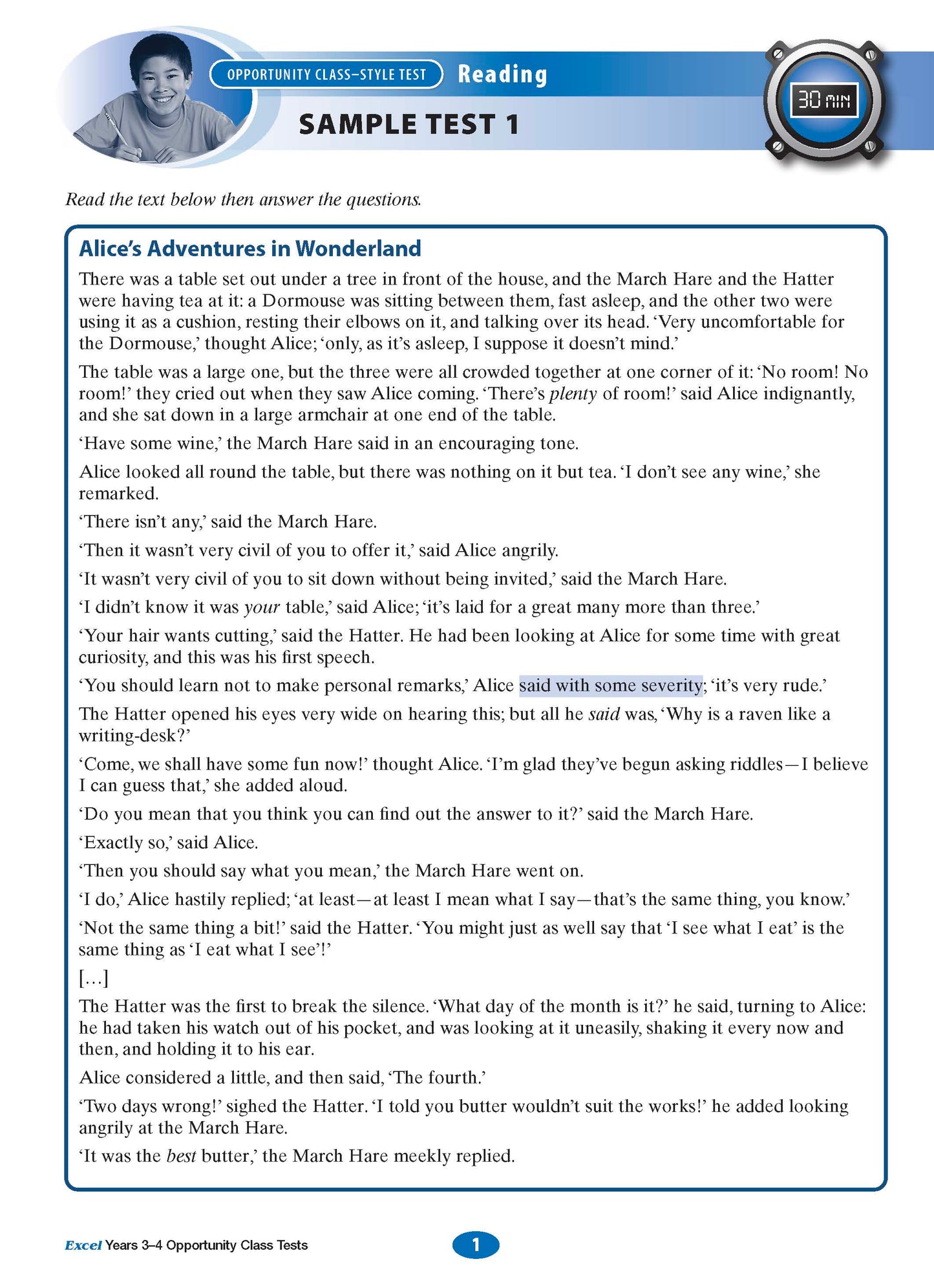 Excel Opportunity Class Test Book Pack Years 3-5