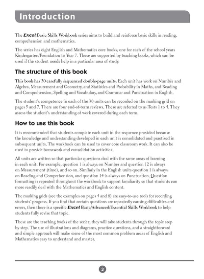 Excel Basic Skills - English and Mathematics Year 7