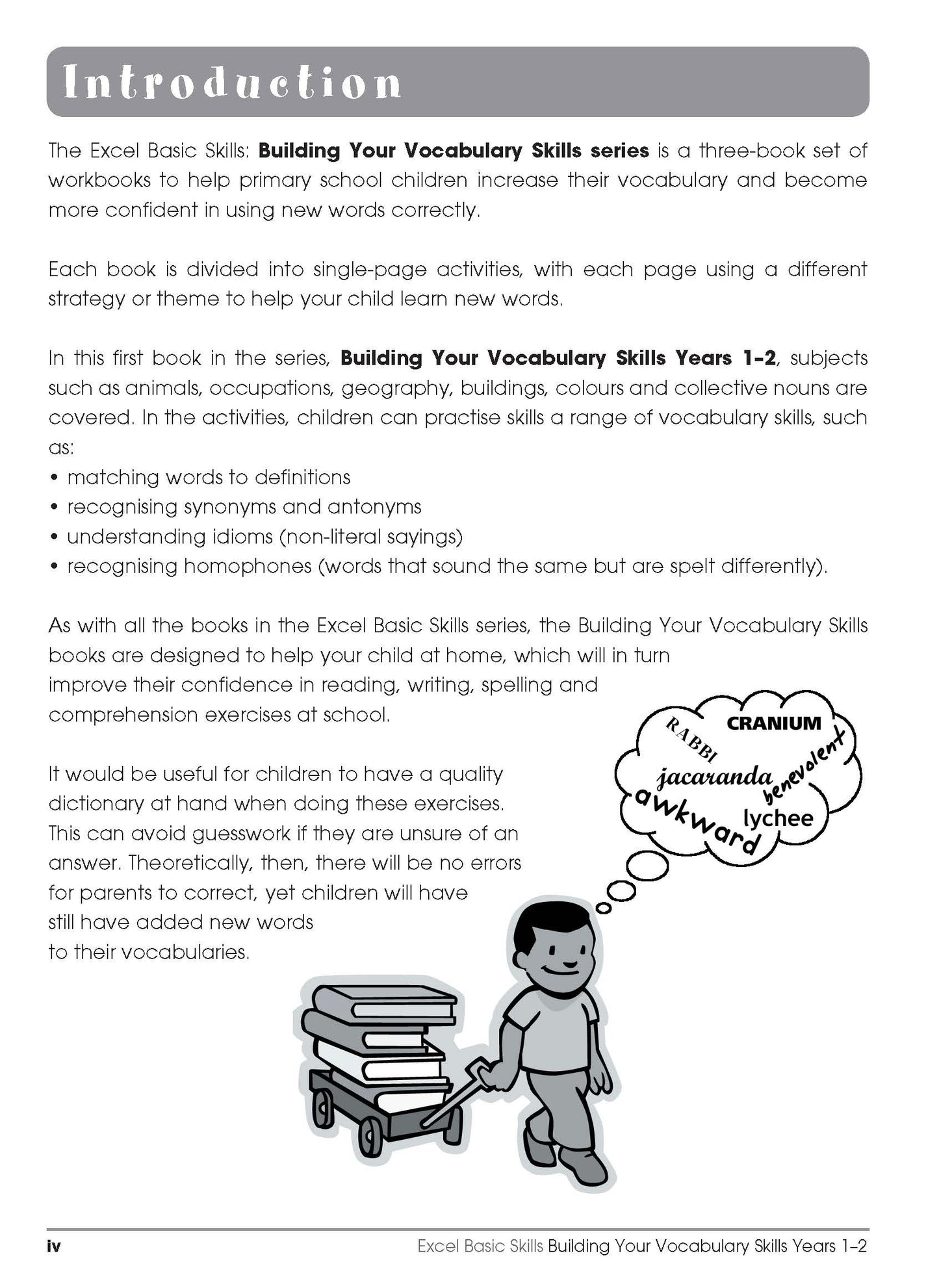 Excel Basic Skills - Building Your Vocabulary Skills Years 1-2