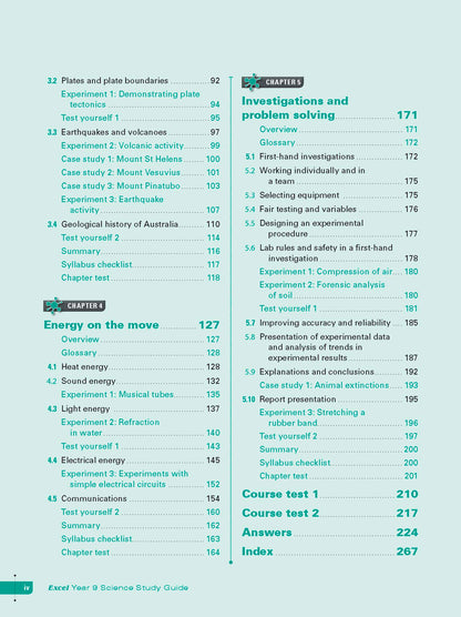 Excel Study Guide - Science Year 9