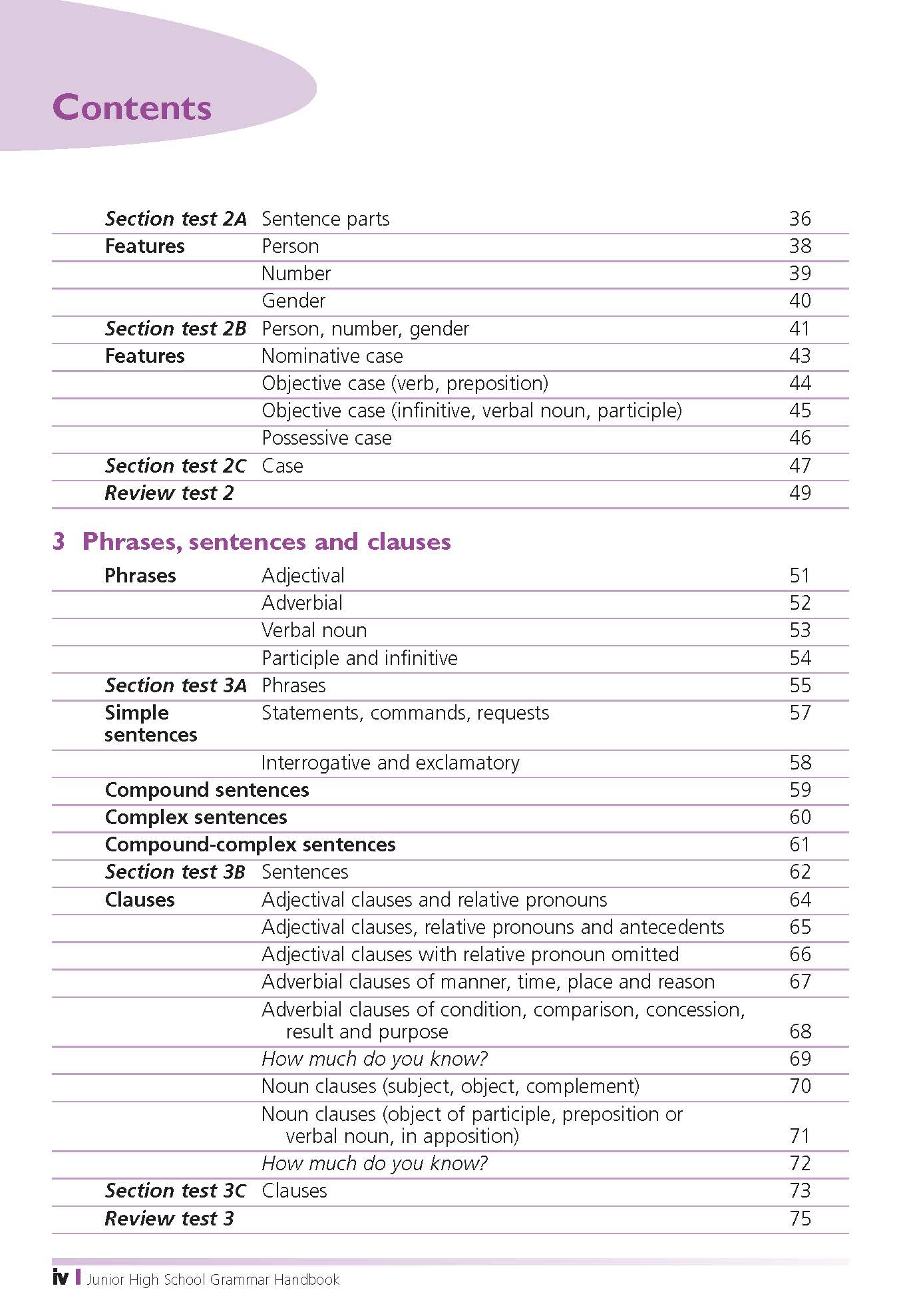 Excel Handbooks - Junior High School Grammar