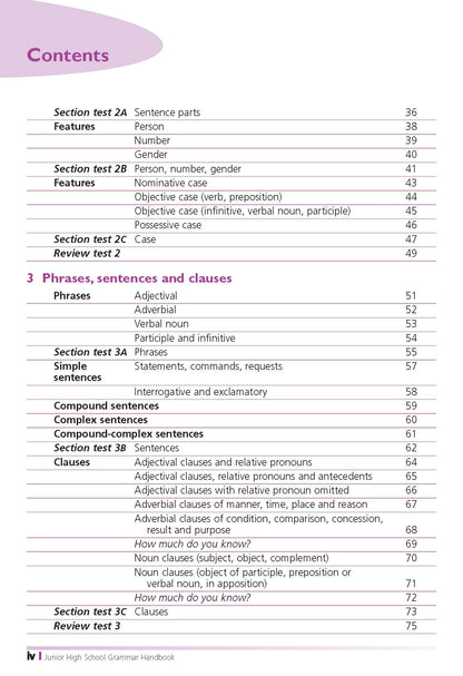 Excel Handbooks - Junior High School Grammar