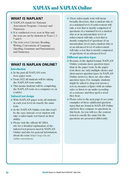 Excel Revise in a Month Year 6 NAPLAN*-style Tests