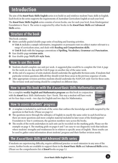 Excel Basic Skills - English Year 1