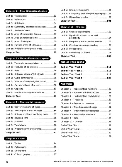 Excel Essential Skills - Mathematics Revision & Test Workbook Year 6