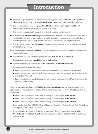 Excel Essential Skills - Calculator Workbook Years 8-9