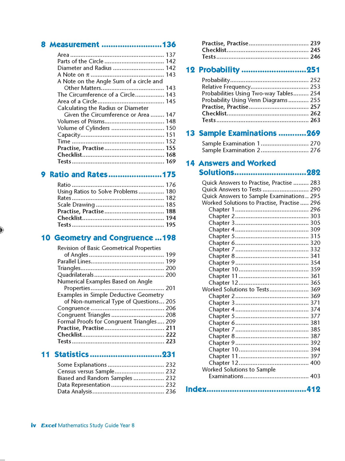 Excel Study Guide - Mathematics Year 8