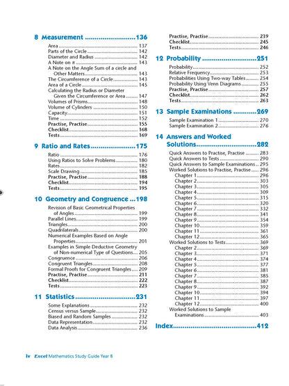 Excel Study Guide - Mathematics Year 8