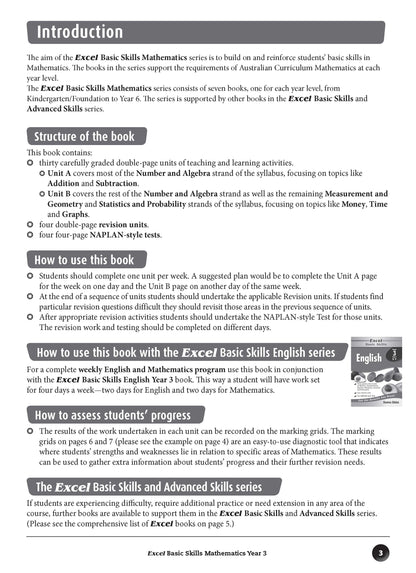 Excel Basic Skills - Mathematics Year 3