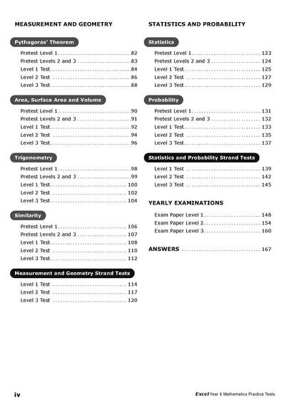 Excel Tests - Mathematics Practice Tests Year 9