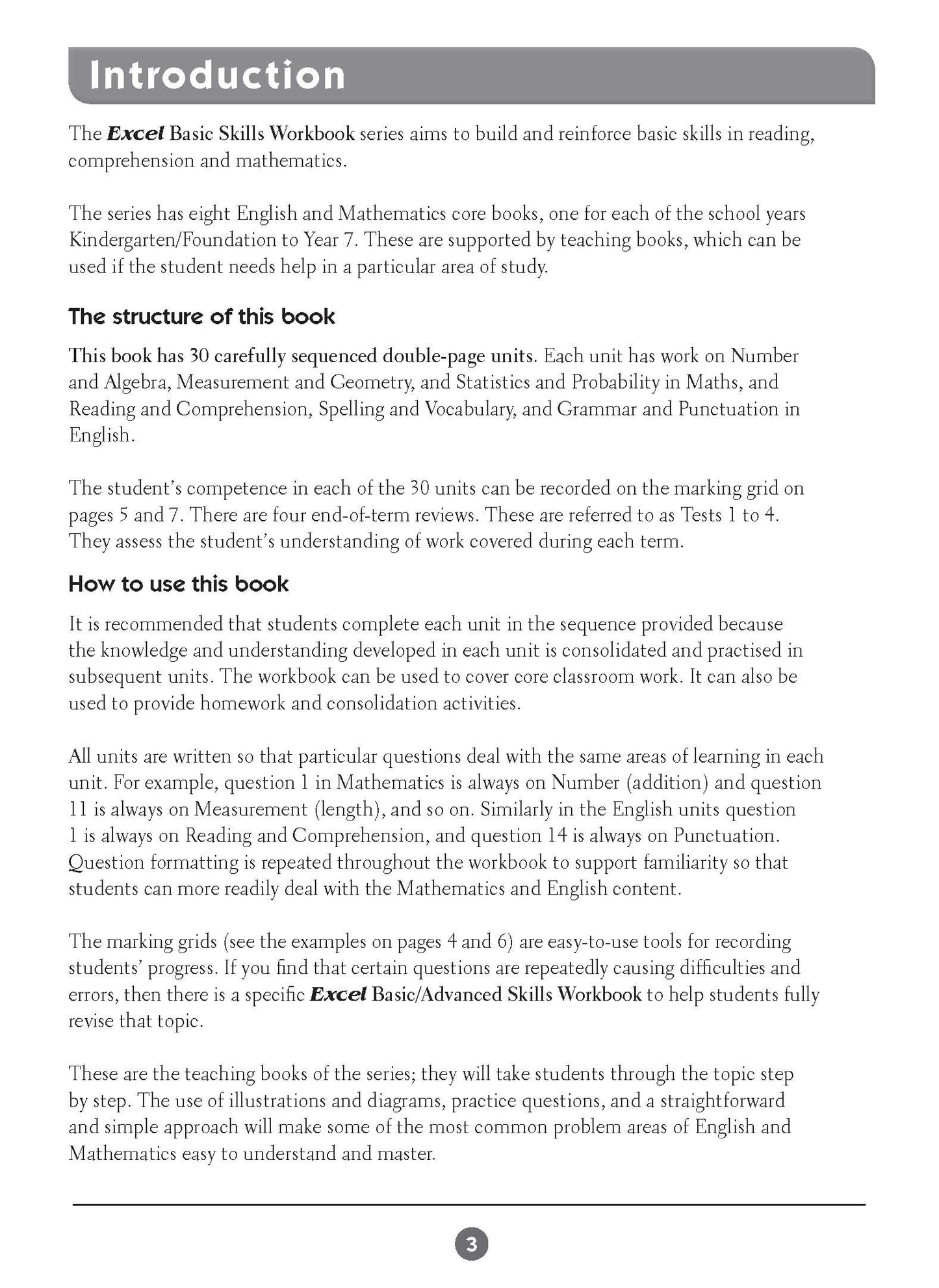 Excel Core Subjects Book Pack Year 3