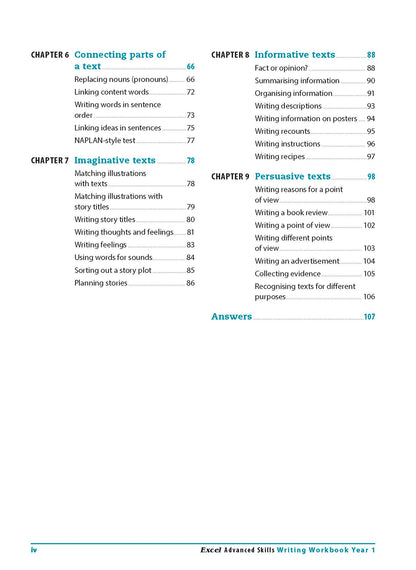 Excel Advanced Skills English Book Pack Year 1