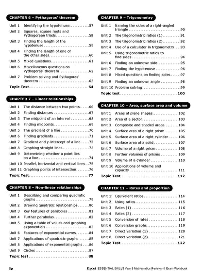 Excel Essential Skills - Mathematics Revision & Exam Workbook Year 9 NE