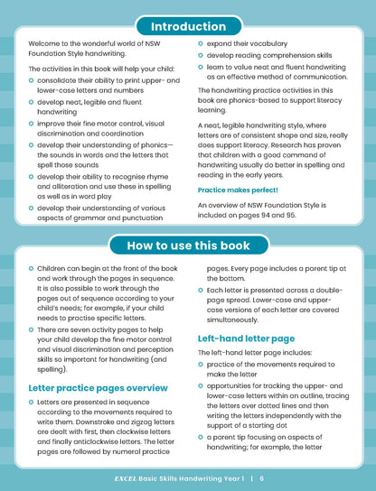 Excel Basic Skills - Handwriting Year 1