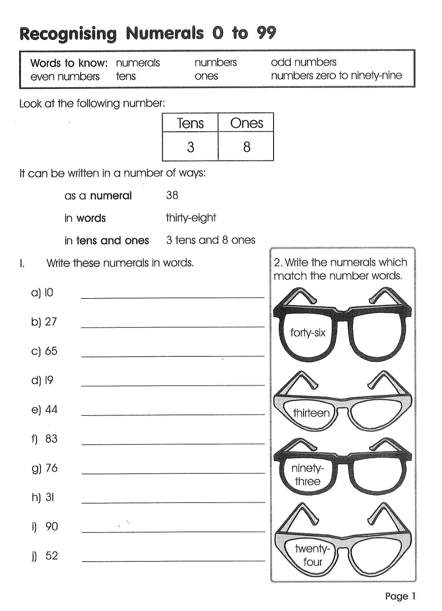 Excel Basic Skills - Working With Numbers Year 2