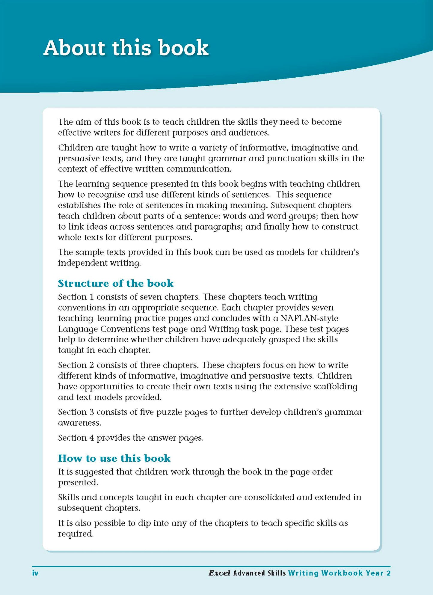 Excel Advanced Skills - Writing Workbook Year 2