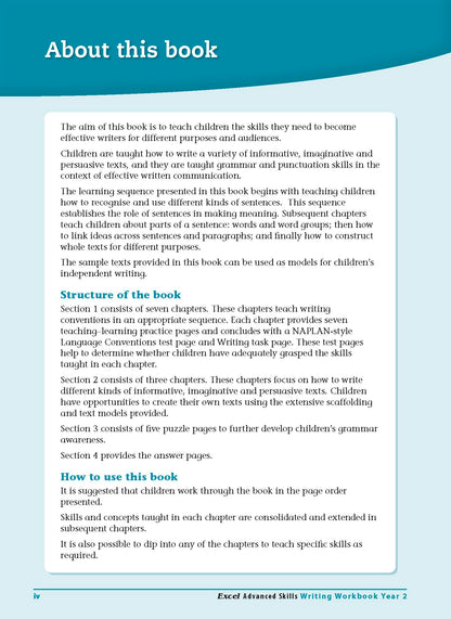 Excel Advanced Skills - Writing Workbook Year 2