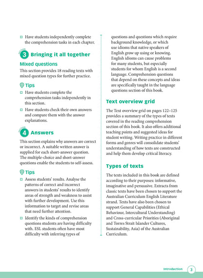 Excel Advanced Skills - Reading and Comprehension Workbook Year 3