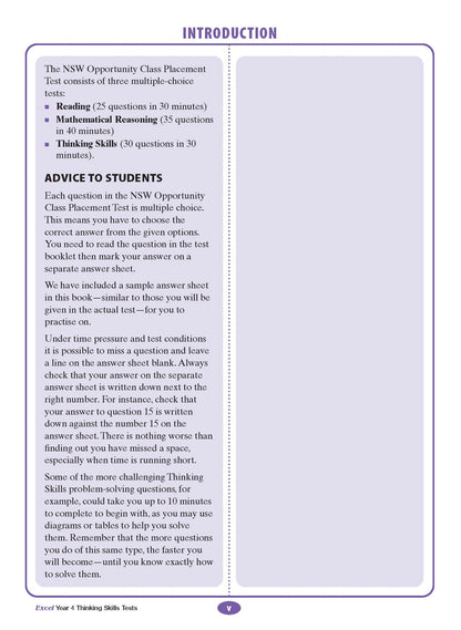Excel Test Skills - Thinking Skills Tests Year 4
