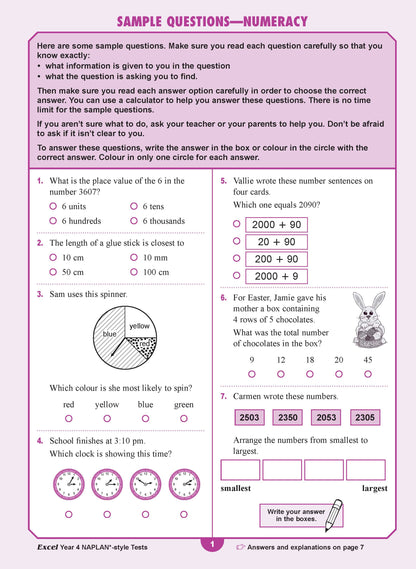 Excel Year 4 NAPLAN*-style Tests