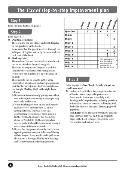 Excel Basic Skills - English Kindergarten/Foundation
