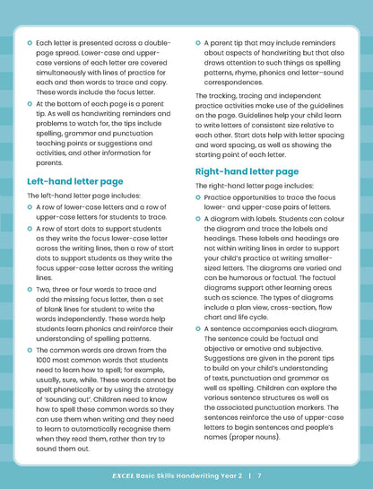 Excel Basic Skills - Handwriting Year 2