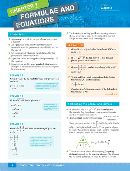 Excel HSC Year 11 Standard Mathematics Study Guide