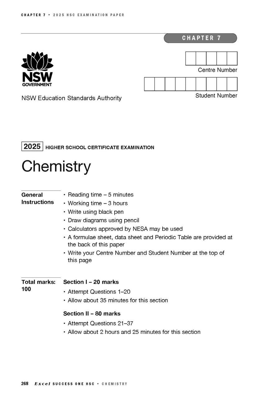 Excel Success One HSC Year 12 Chemistry (2026 Edition)