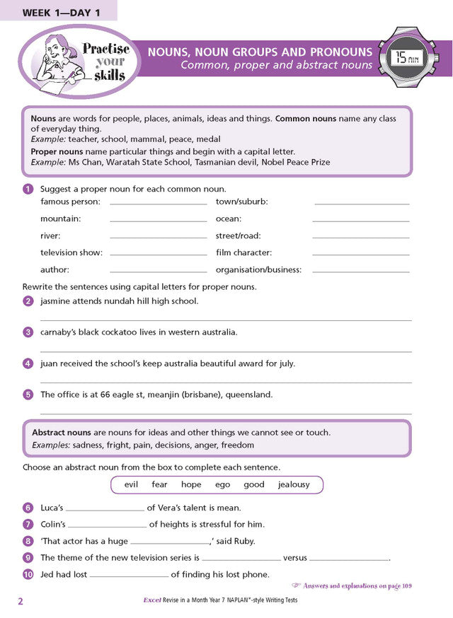 Excel Revise in a Month Year 7 NAPLAN*-style Writing Tests