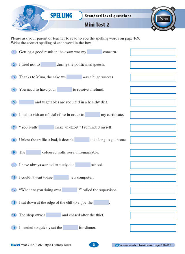 Excel Year 7 NAPLAN*-style Literacy Tests