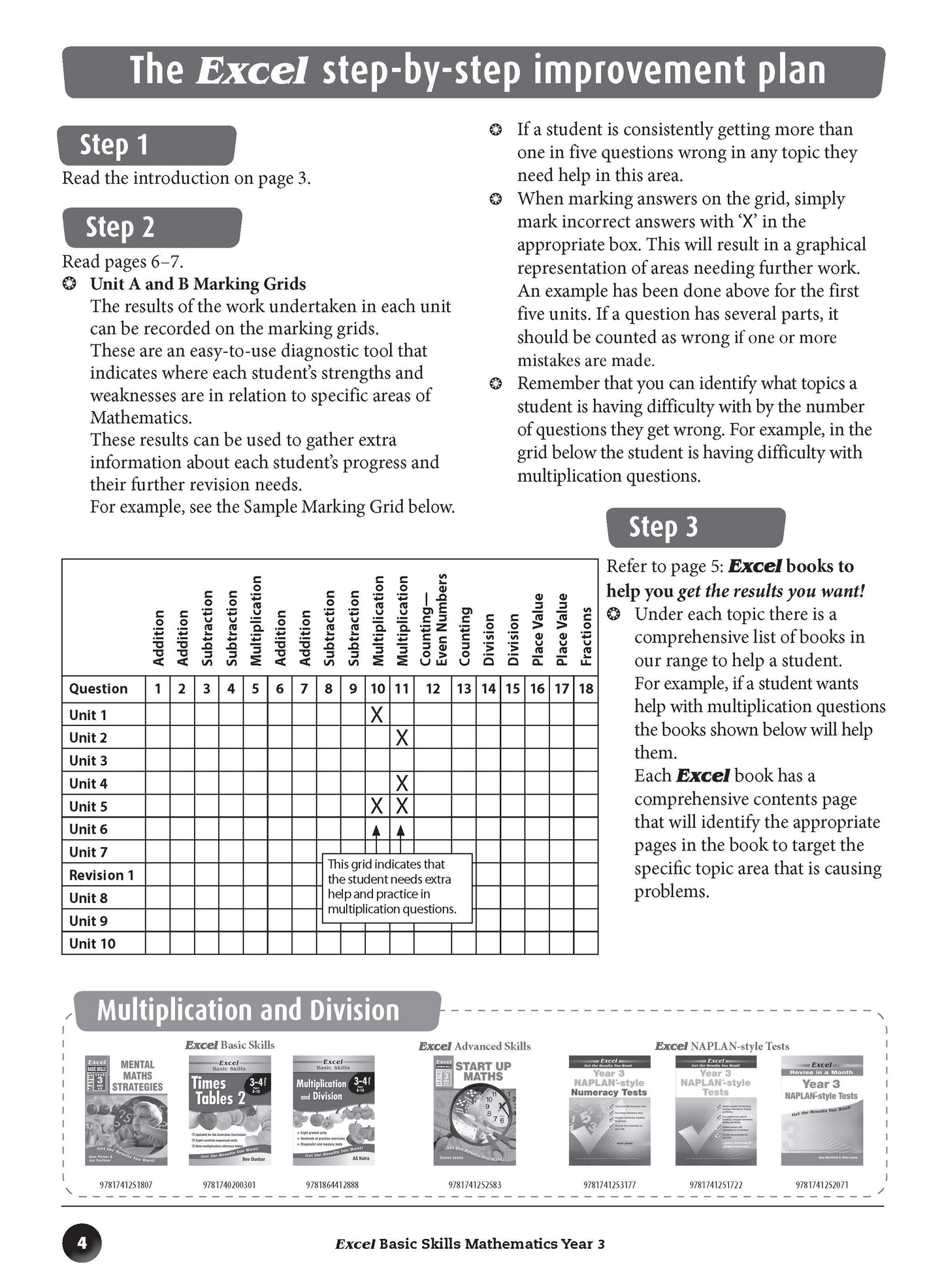 Excel Basic Skills - Mathematics Year 3