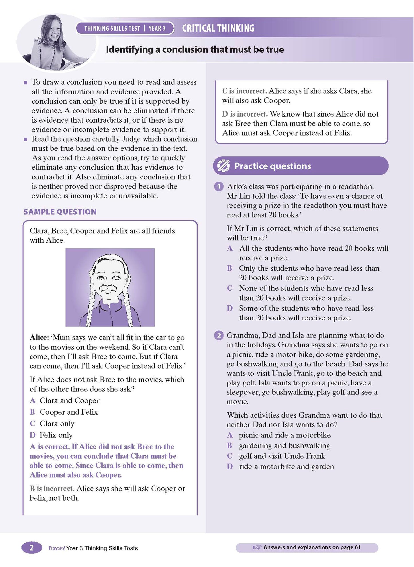 Excel Test Skills - Thinking Skills Tests Year 3