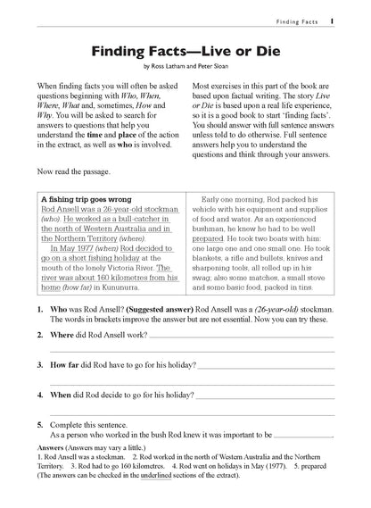 Excel Basic Skills - Comprehension and Written Expression Year 3