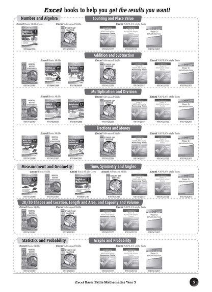 Excel Basic Skills - Mathematics Year 3