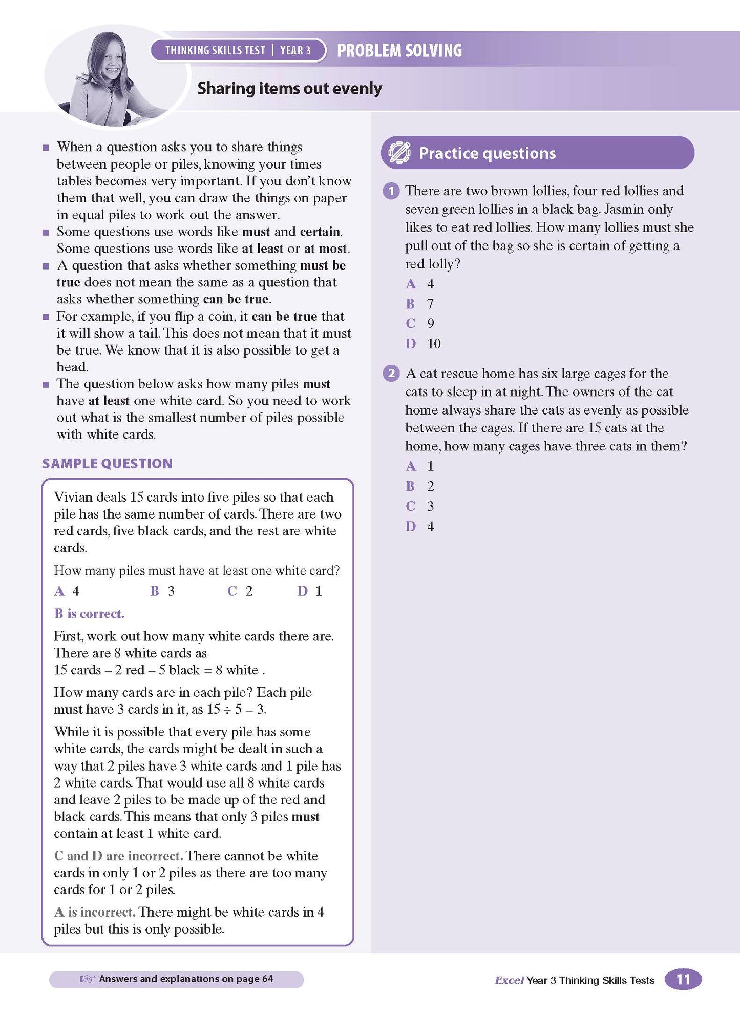 Excel Test Skills - Thinking Skills Tests Year 3